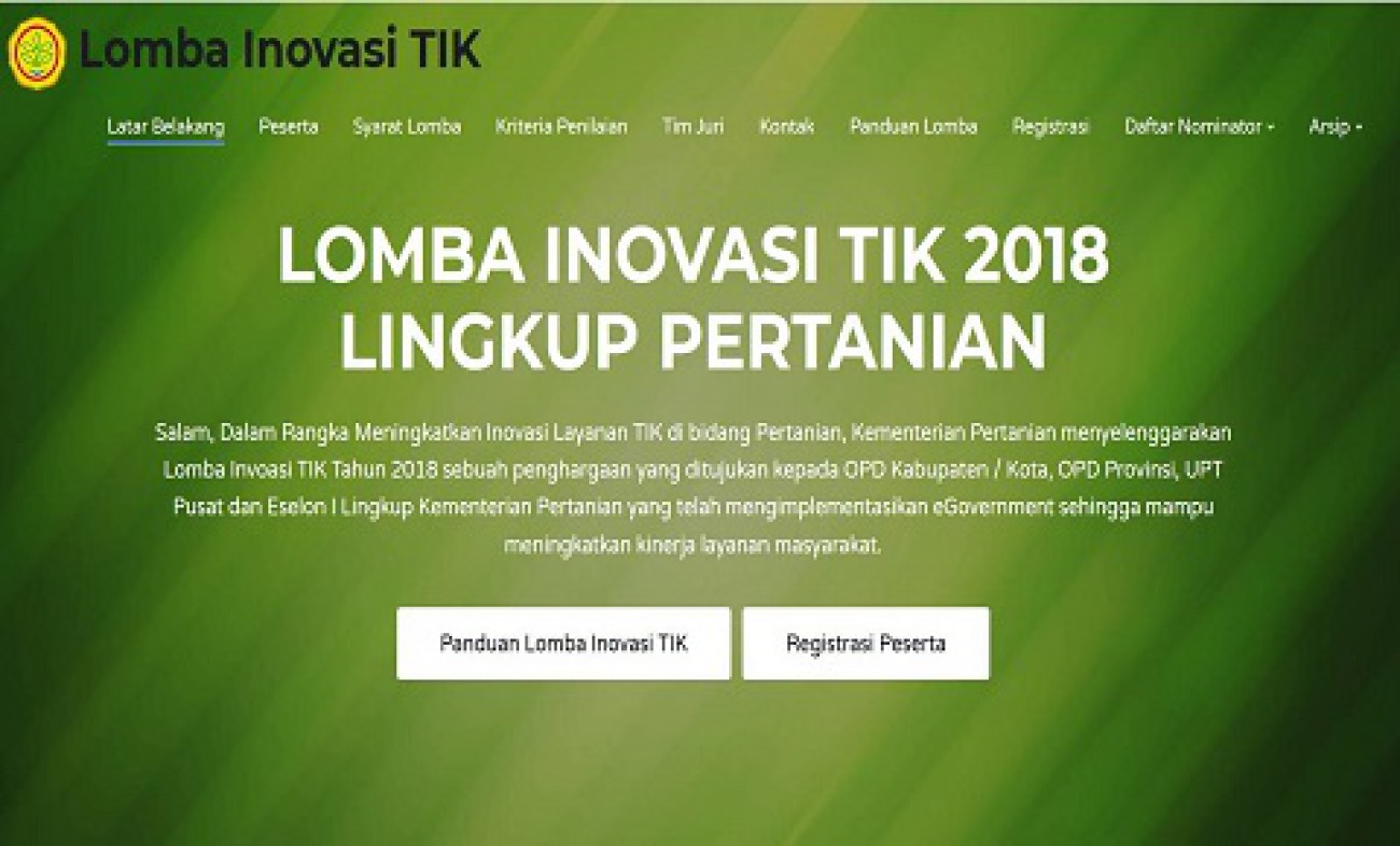 Lomba Inovasi TIK Kementerian Pertanian 2018