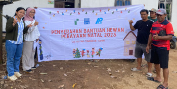 PT REA KALTIM PLANTATIONS MENYALURKAN 33 EKOR HEWAN UNTUK PERAYAAN NATAL DI 10 DESA BINAAN